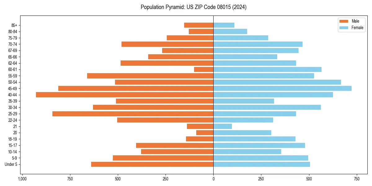 Population pyramid for 