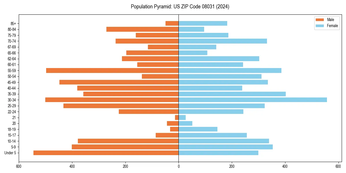 Population pyramid for 