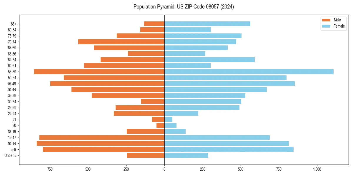 Population pyramid for 
