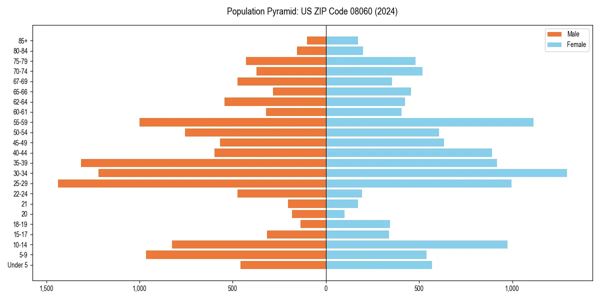 Population pyramid for 