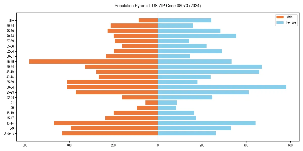 Population pyramid for 