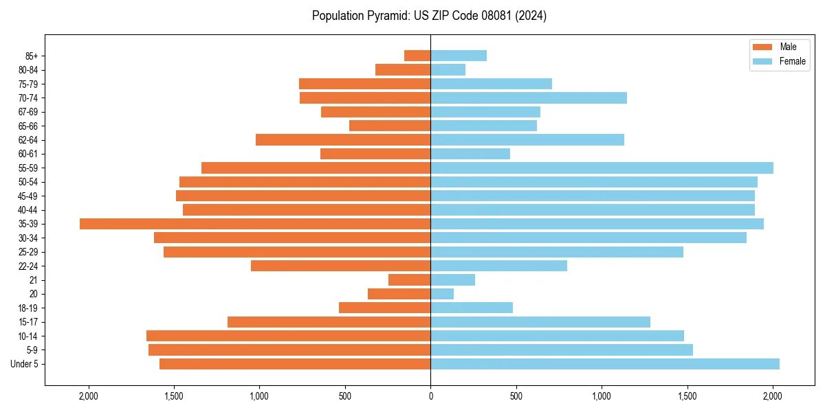 Population pyramid for 