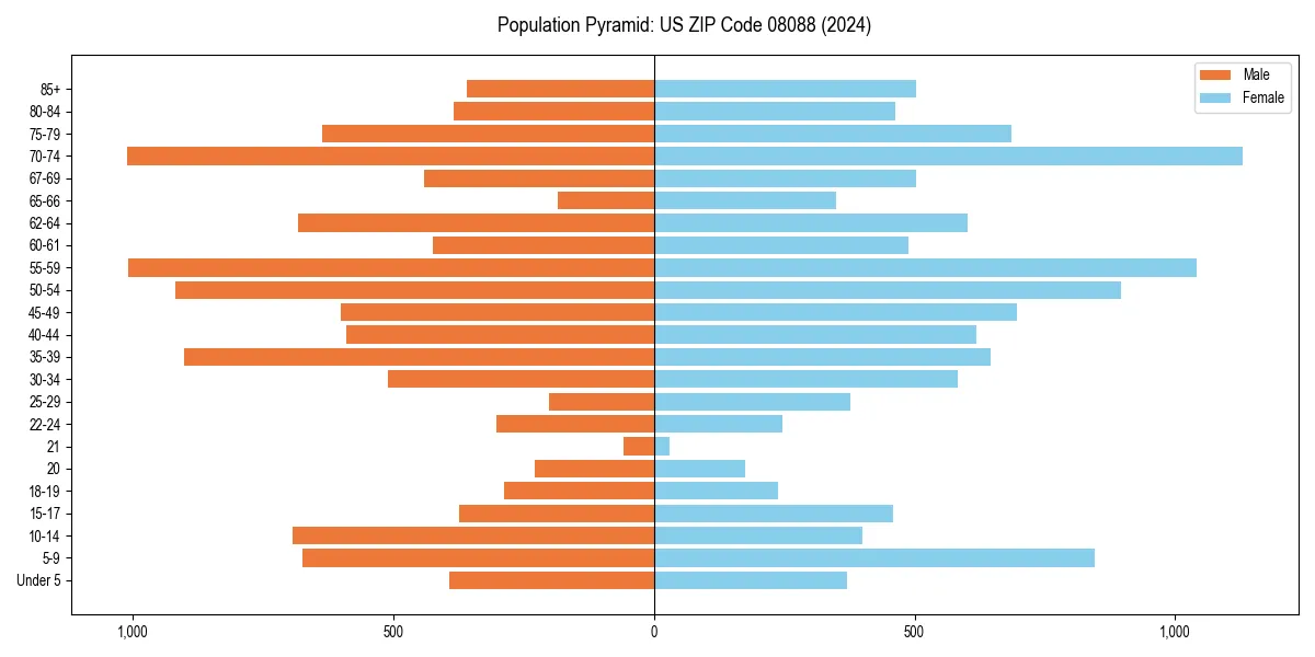 Population pyramid for 