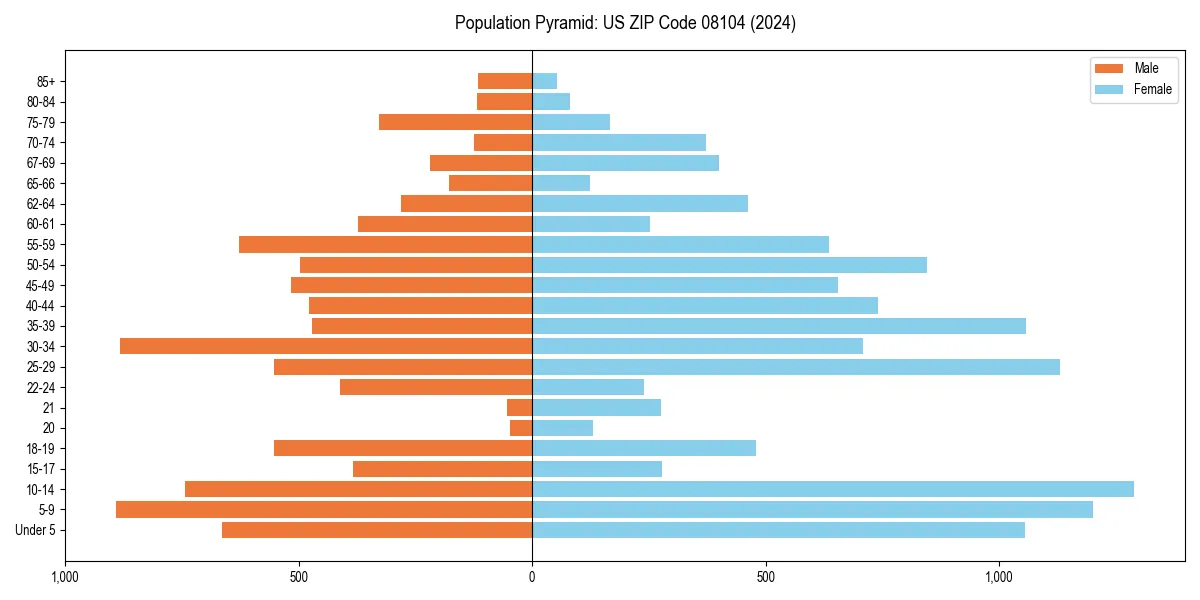 Population pyramid for 