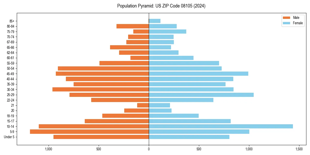 Population pyramid for 