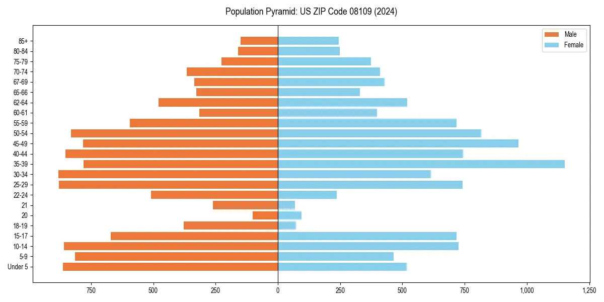 Population pyramid for 