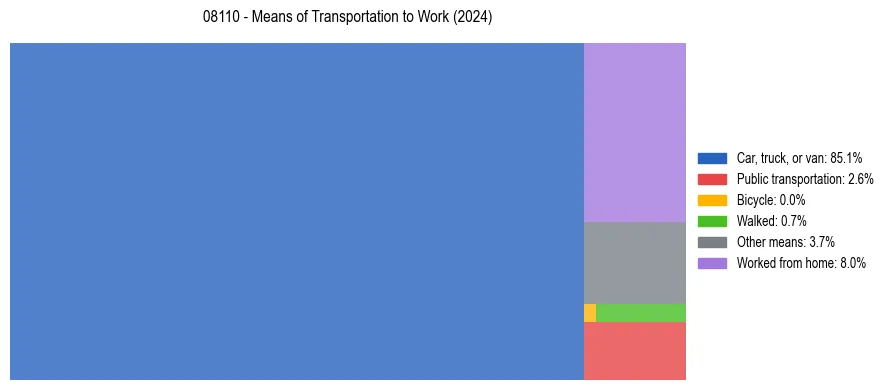 Commute modes in US ZIP Code 08110