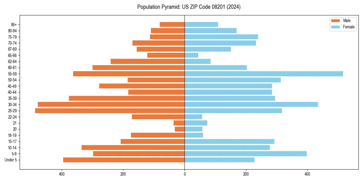 Population pyramid for 