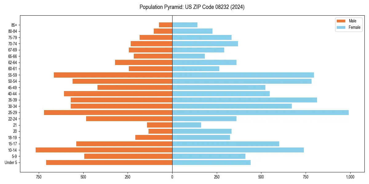 Population pyramid for 