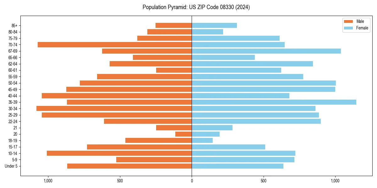 Population pyramid for 