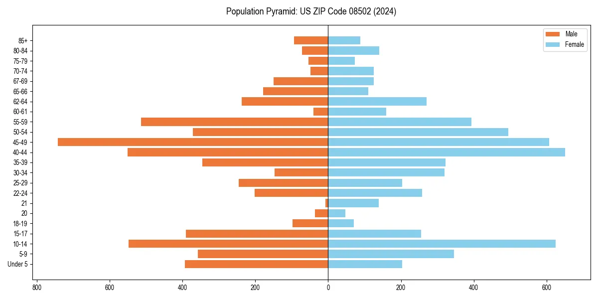 Population pyramid for 