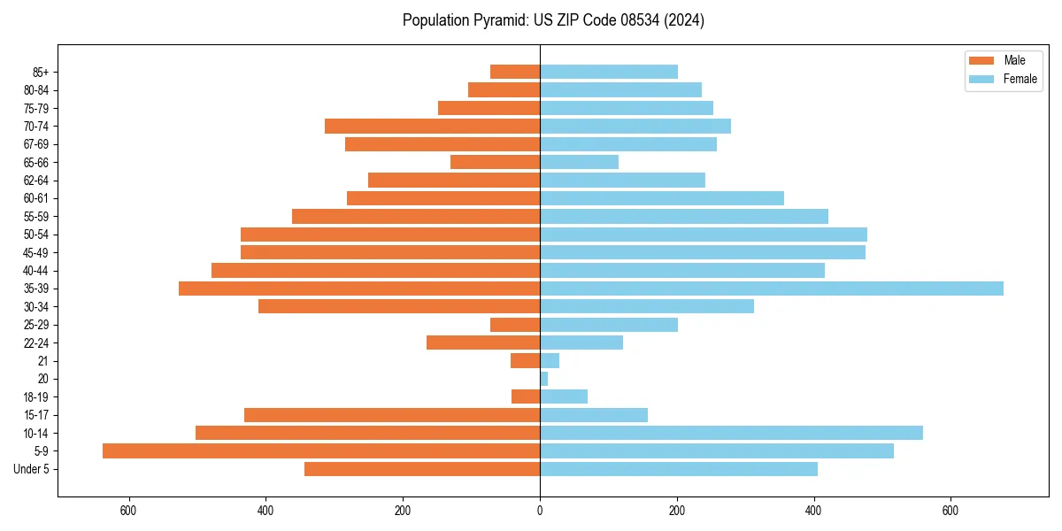 Population pyramid for 