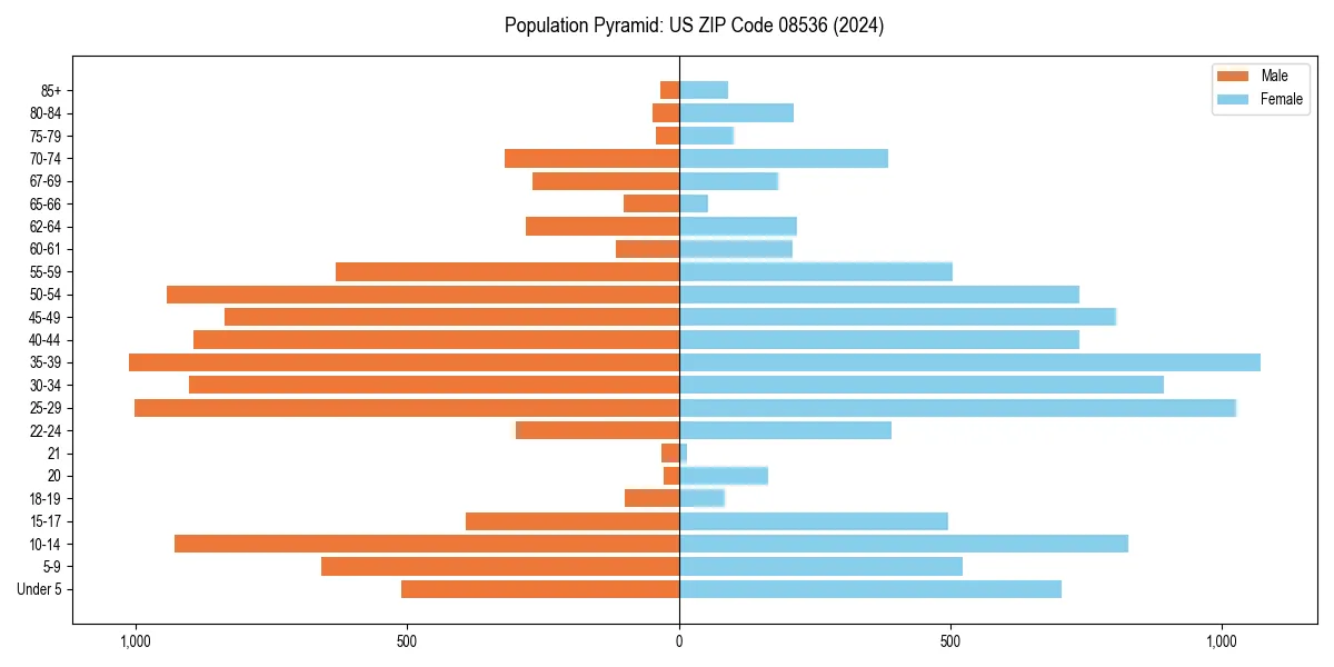Population pyramid for 
