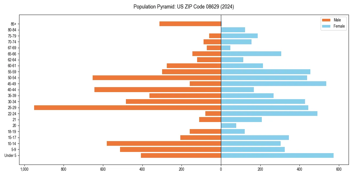Population pyramid for 