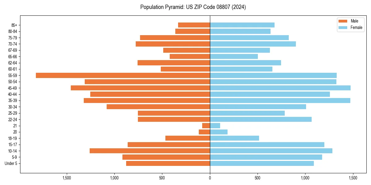 Population pyramid for 
