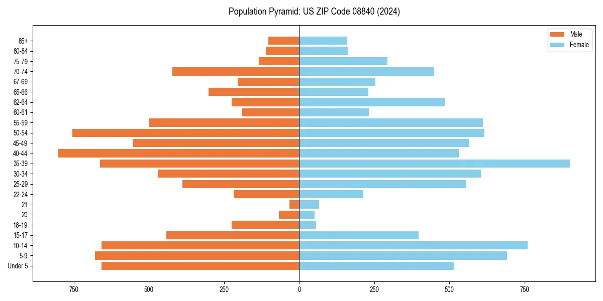 Population pyramid for 