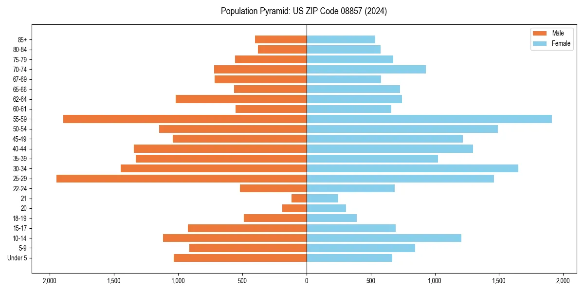 Population pyramid for 