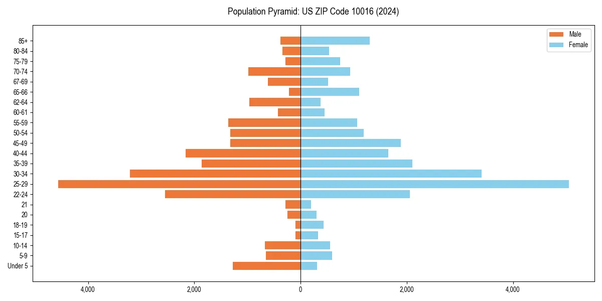 Population pyramid for 