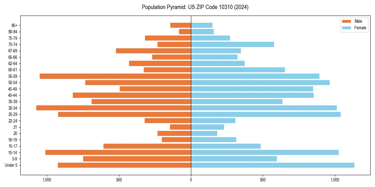 Population pyramid for 
