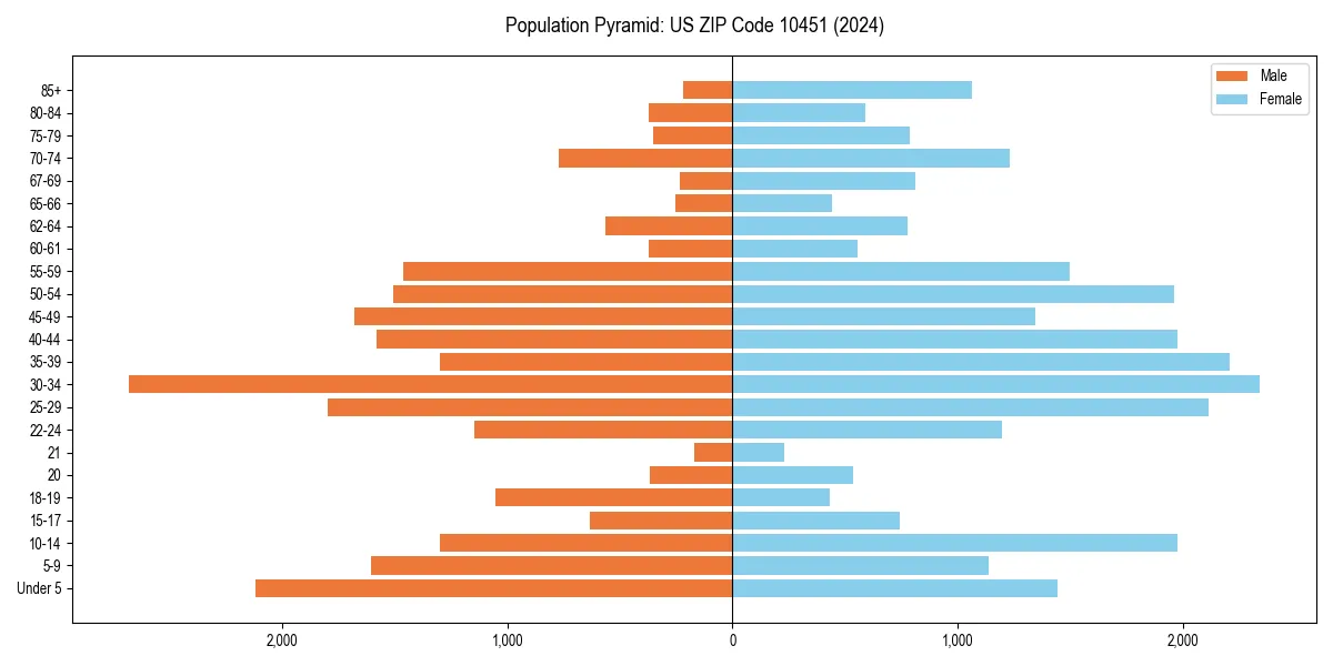 Population pyramid for 