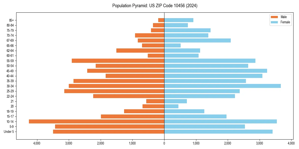 Population pyramid for 