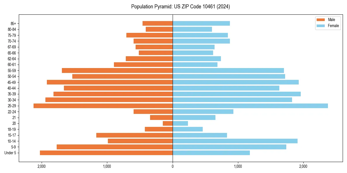 Population pyramid for 