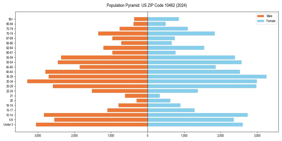 Population pyramid for 