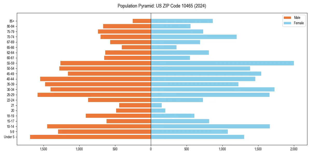 Population pyramid for 