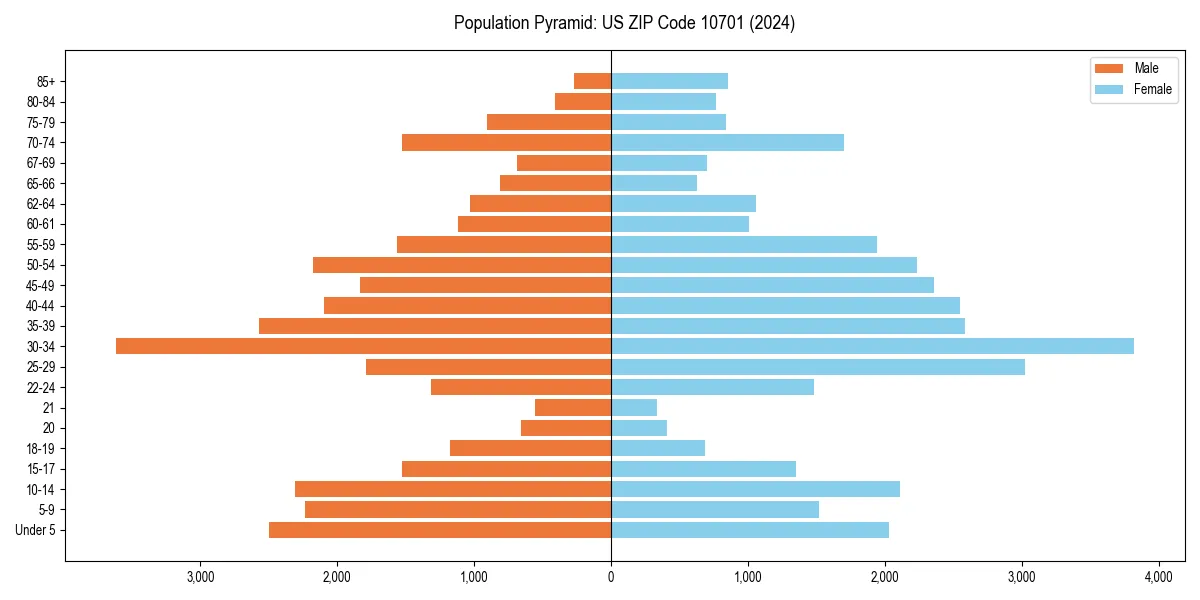 Population pyramid for 