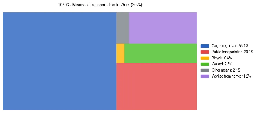 Commute modes in US ZIP Code 10703