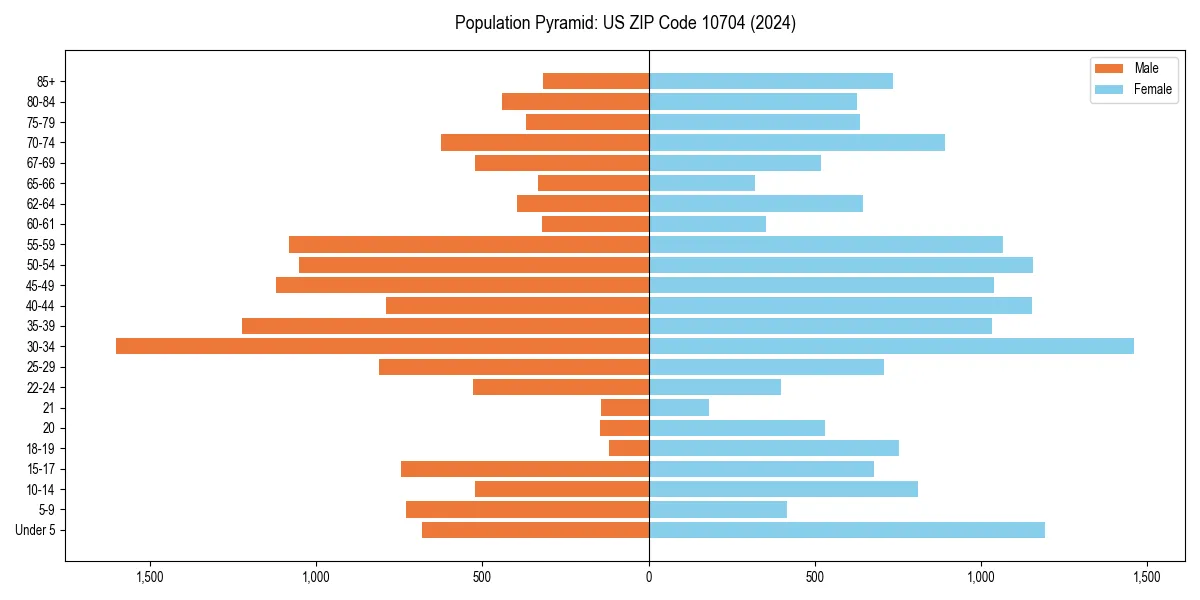 Population pyramid for 