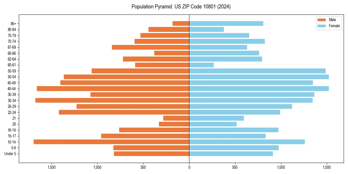 Population pyramid for 