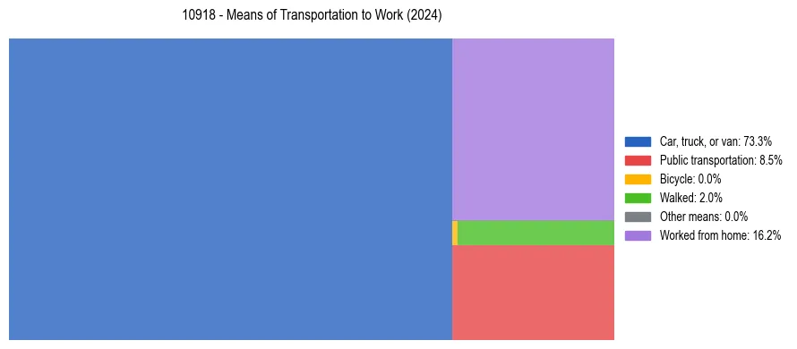 Commute modes in US ZIP Code 10918
