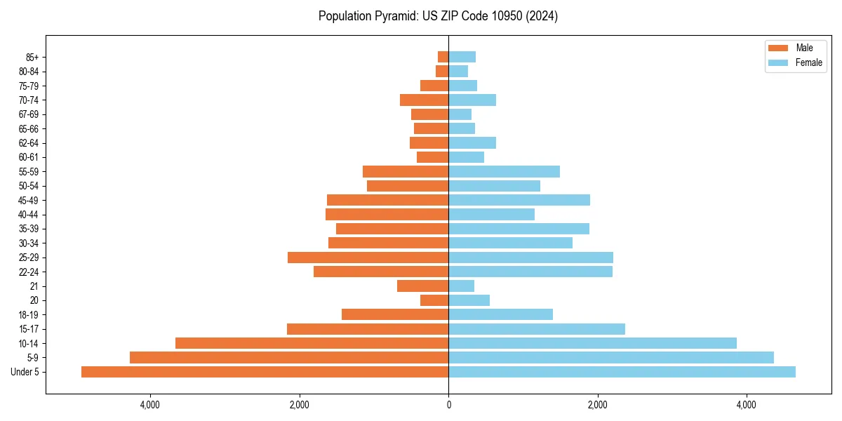 Population pyramid for 