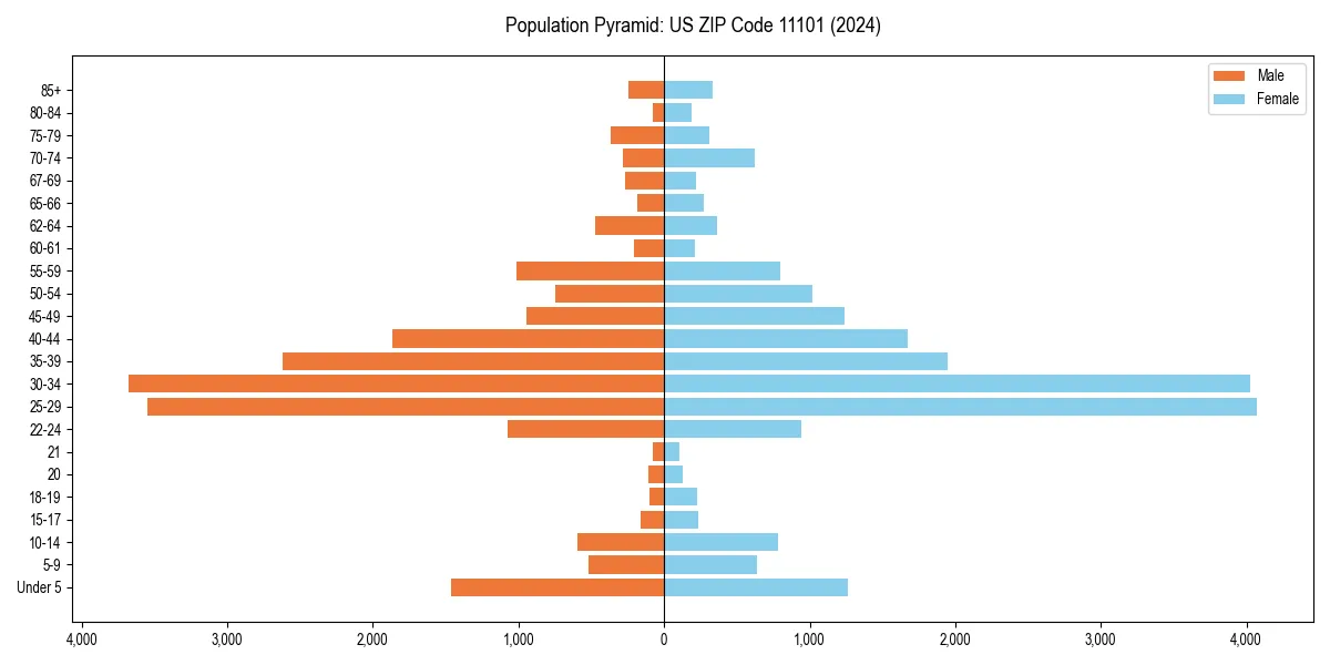 Population pyramid for 