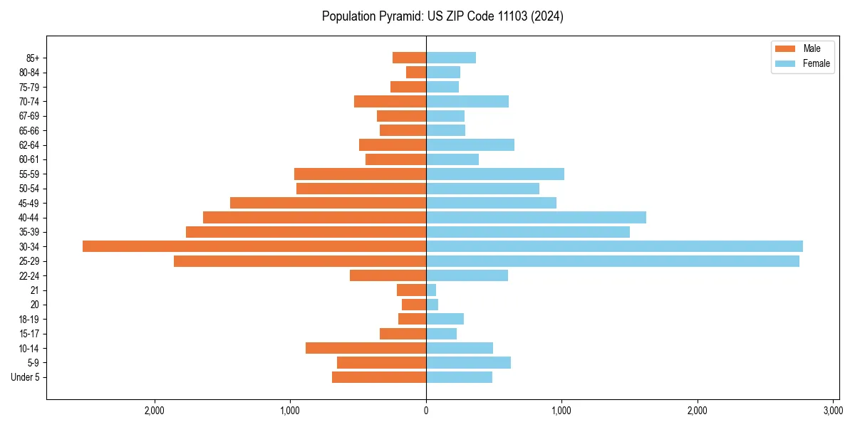 Population pyramid for 