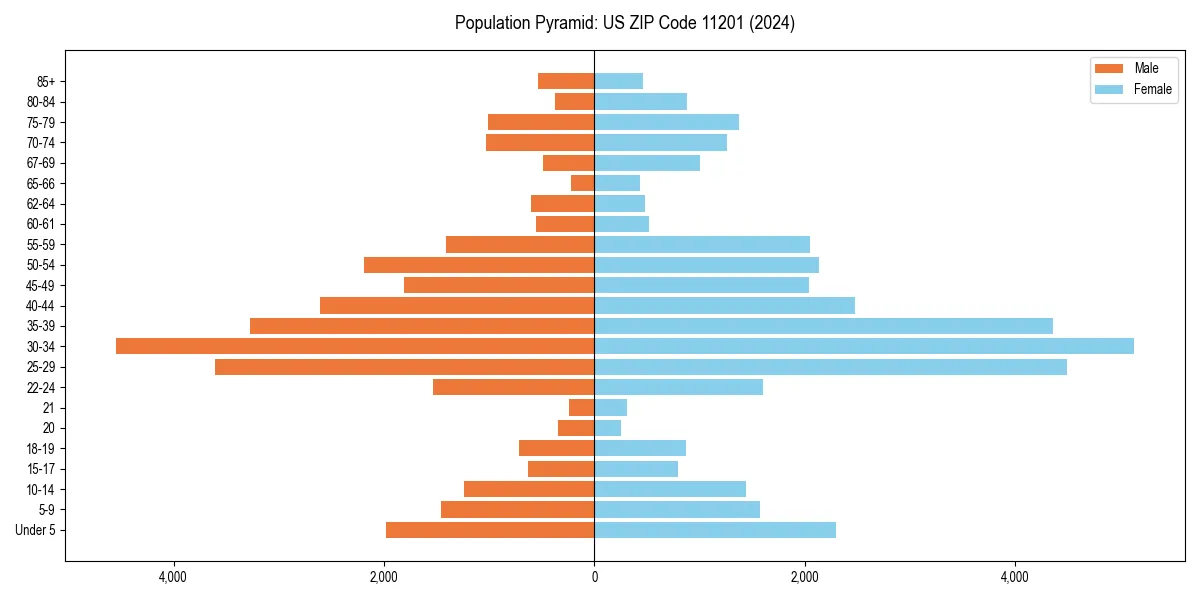 Population pyramid for 