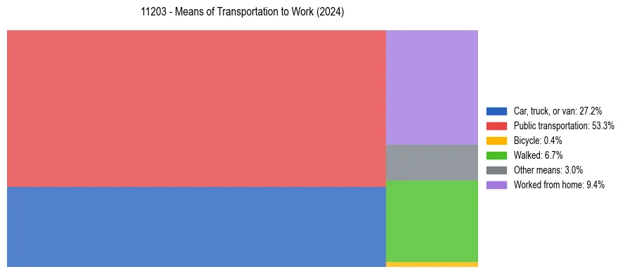 Commute modes in US ZIP Code 11203