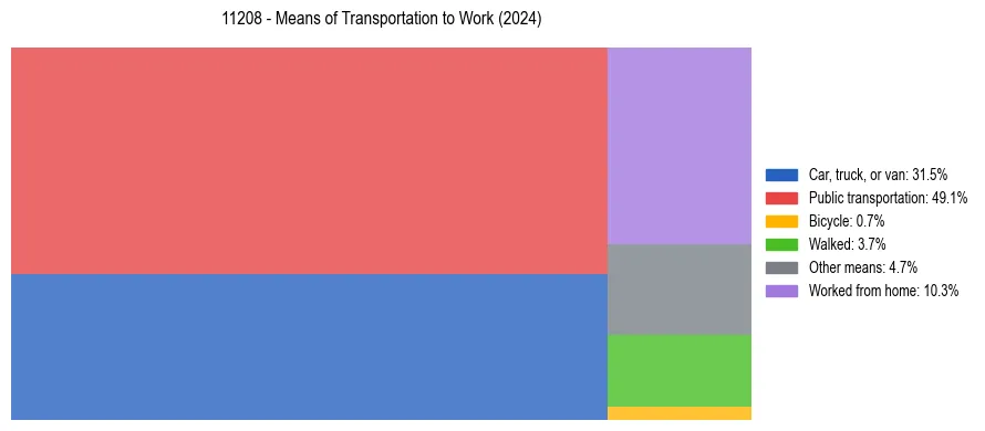Commute modes in US ZIP Code 11208