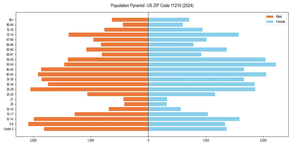 Population pyramid for 