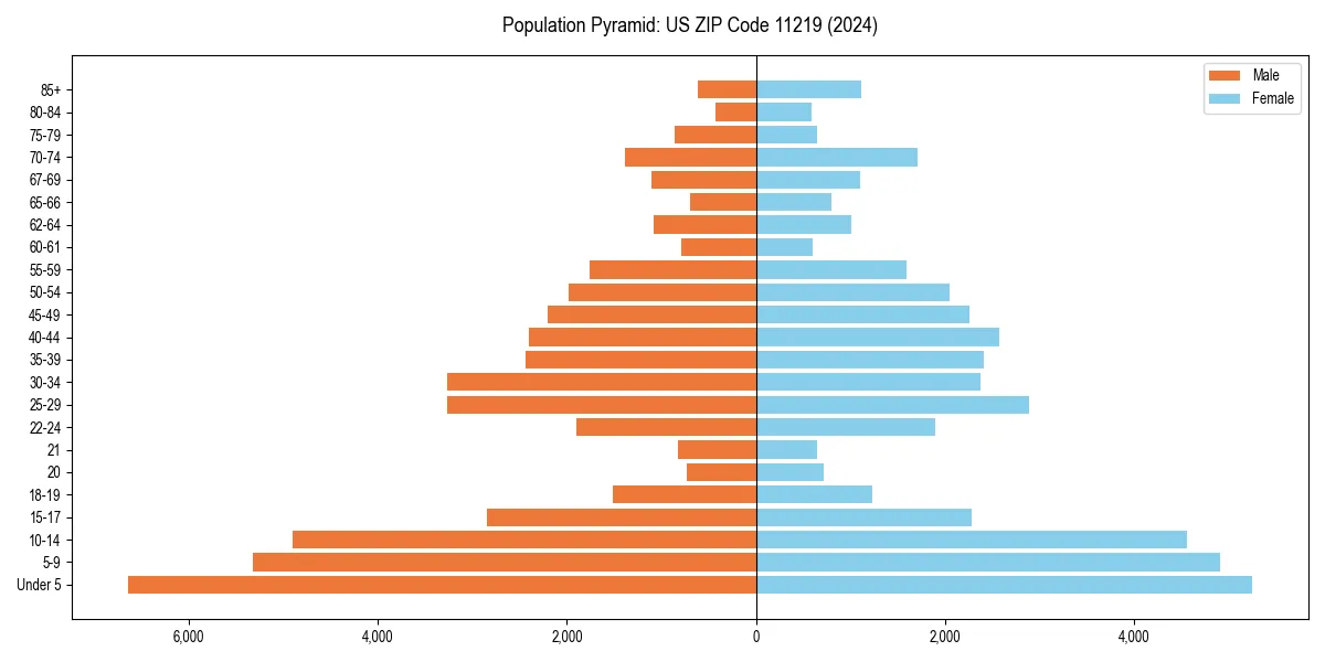 Population pyramid for 