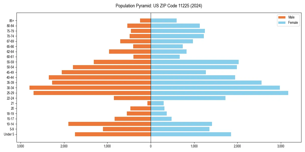 Population pyramid for 