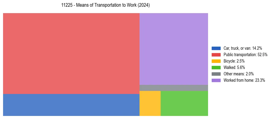 Commute modes in US ZIP Code 11225