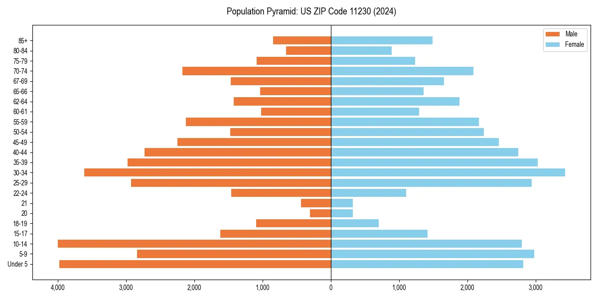 Population pyramid for 