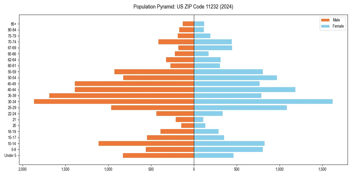 Population pyramid for 