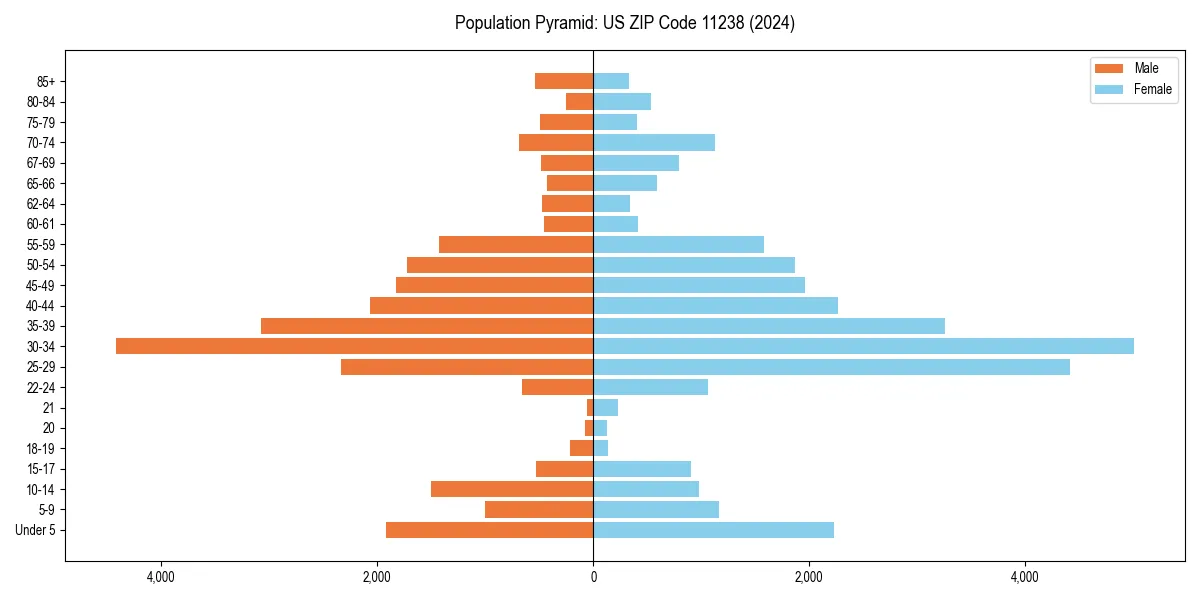 Population pyramid for 