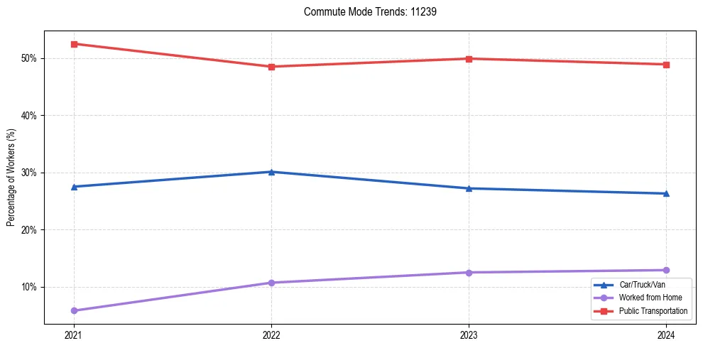Transportation trends in US ZIP Code 11239