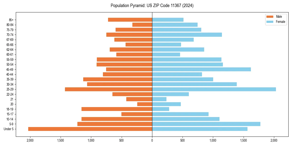 Population pyramid for 