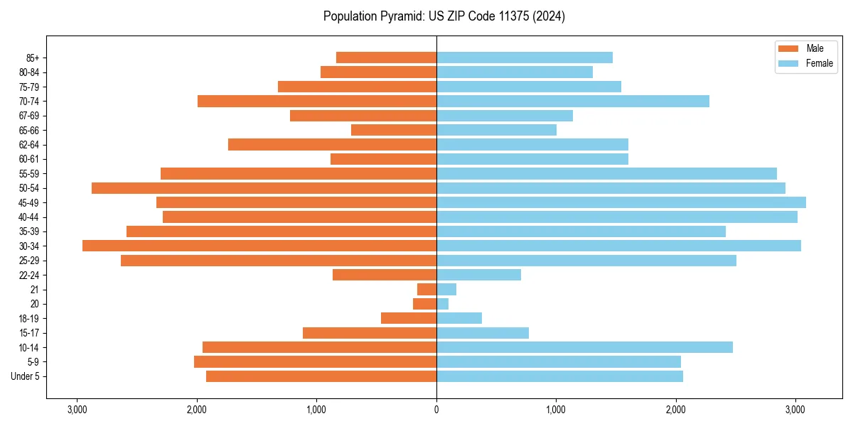 Population pyramid for 