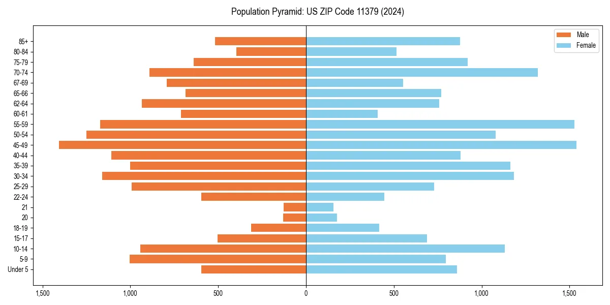 Population pyramid for 